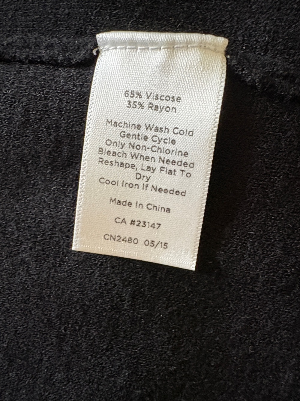Talbots Black Open-Front Long Cardigan with Beige Trim - Picture 8 of 10